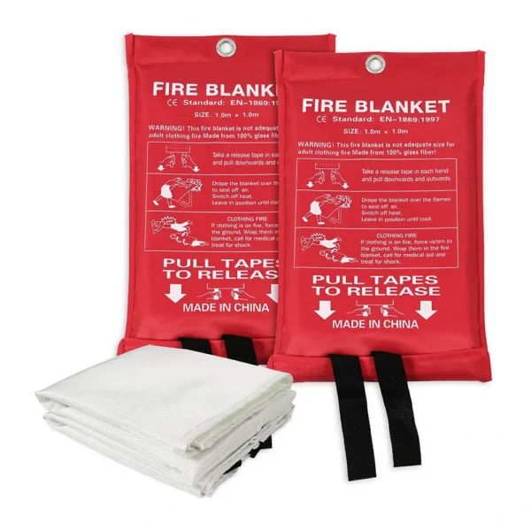 Easy-to-use fiberglass fire blanket