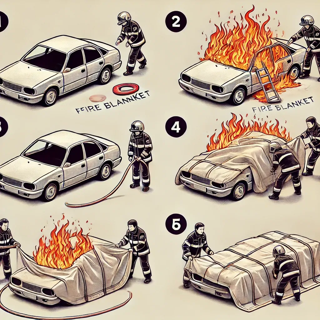 electric vehicle fire blanket