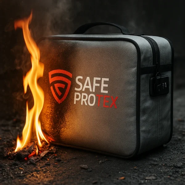Fireproof Document Bag fire test