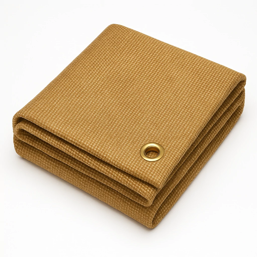Vermiculite coated silica welding blanket