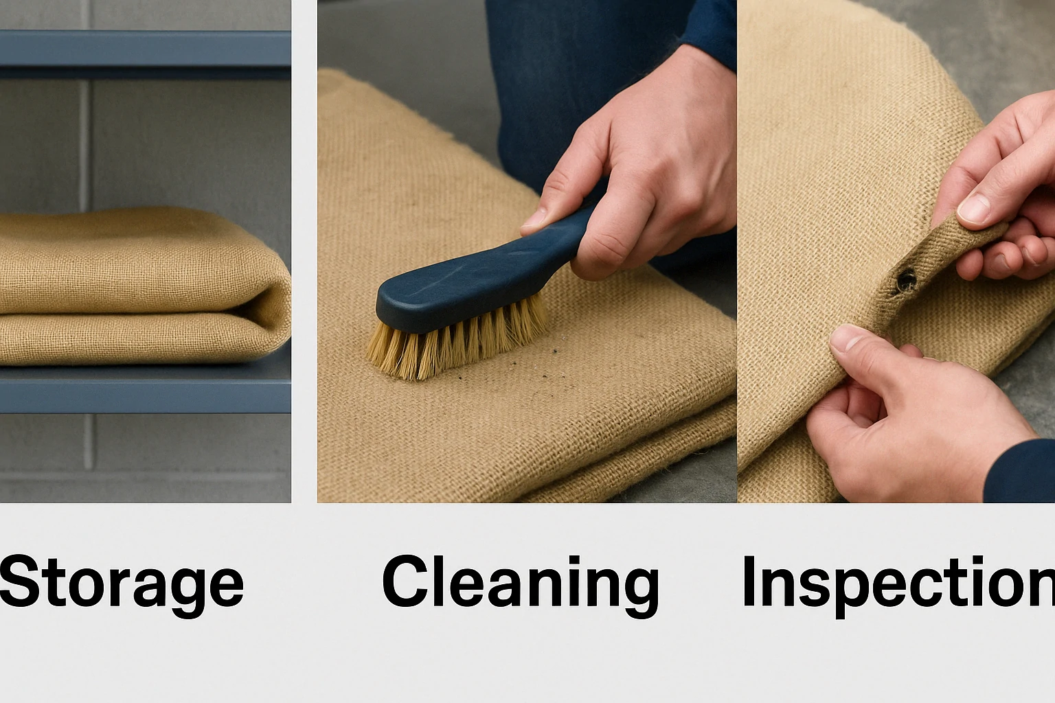 welding blanket maintenance storage cleaning inspection