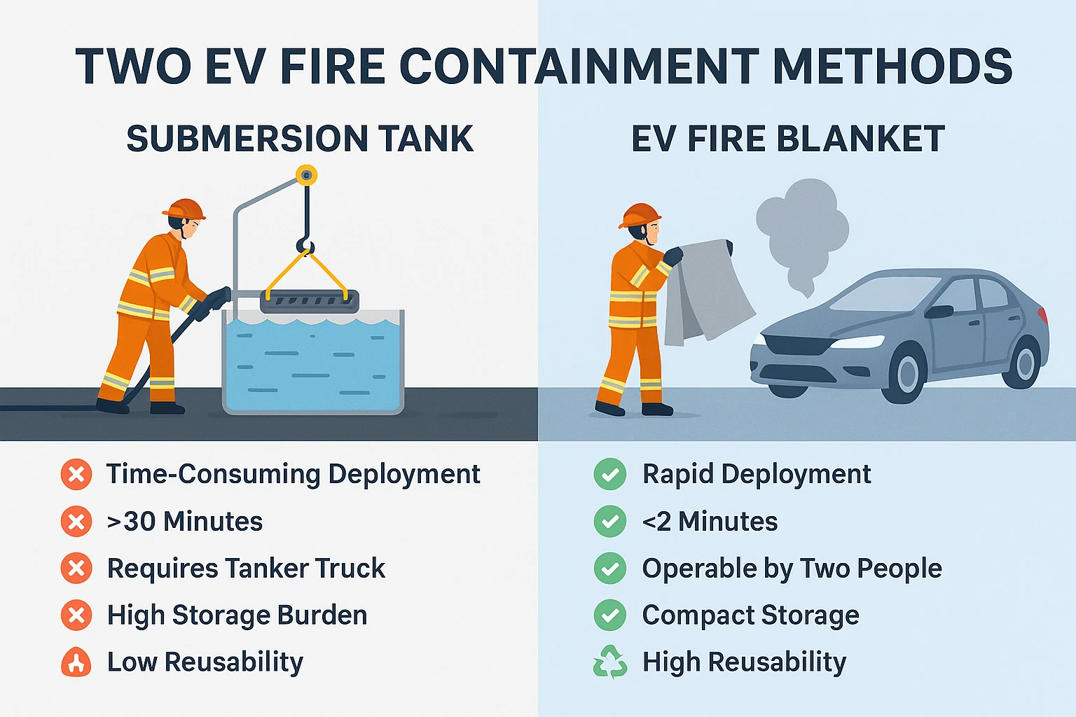 TWO EV FIRE CONTAINMENT METHODS