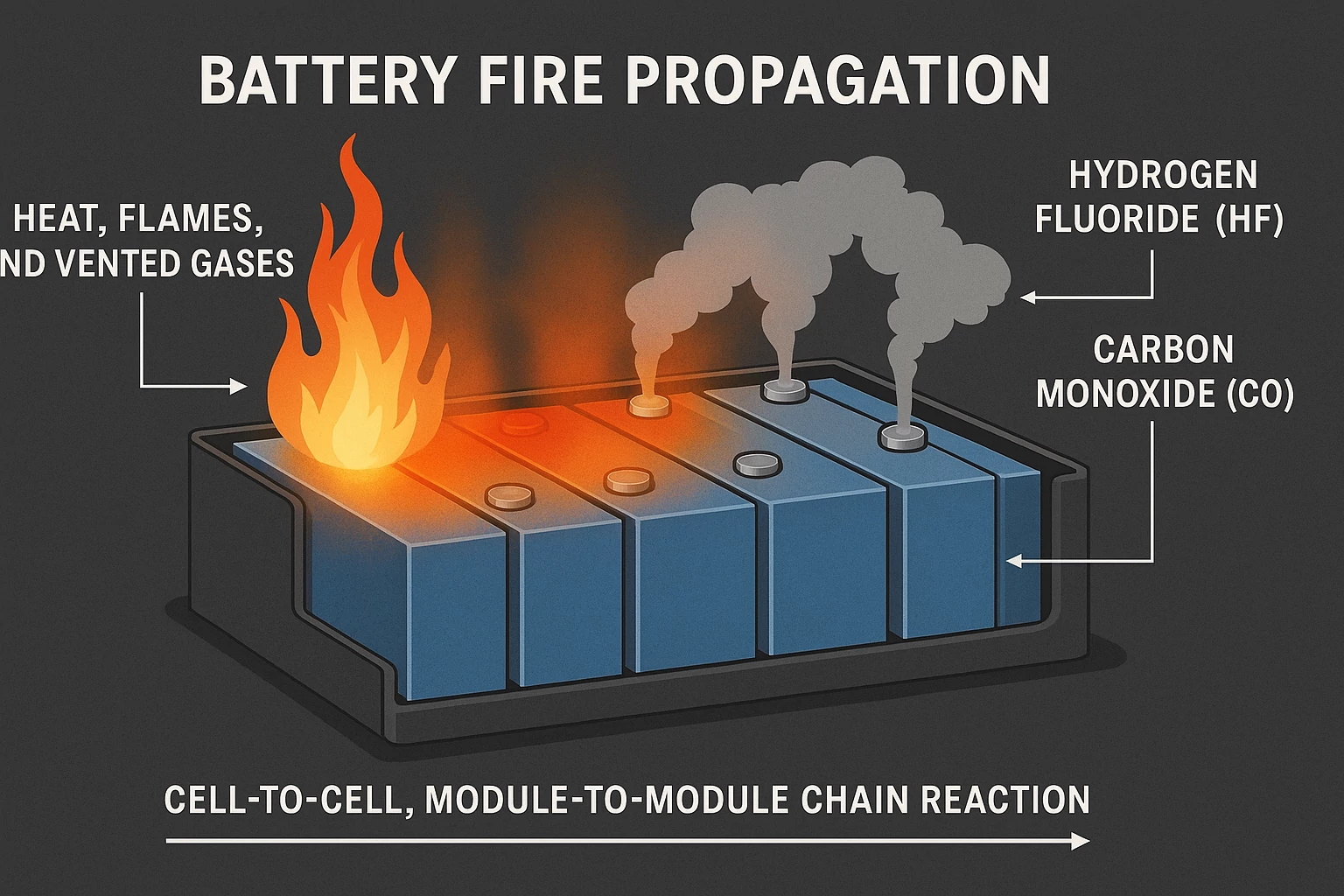 Battery Fire Propagation