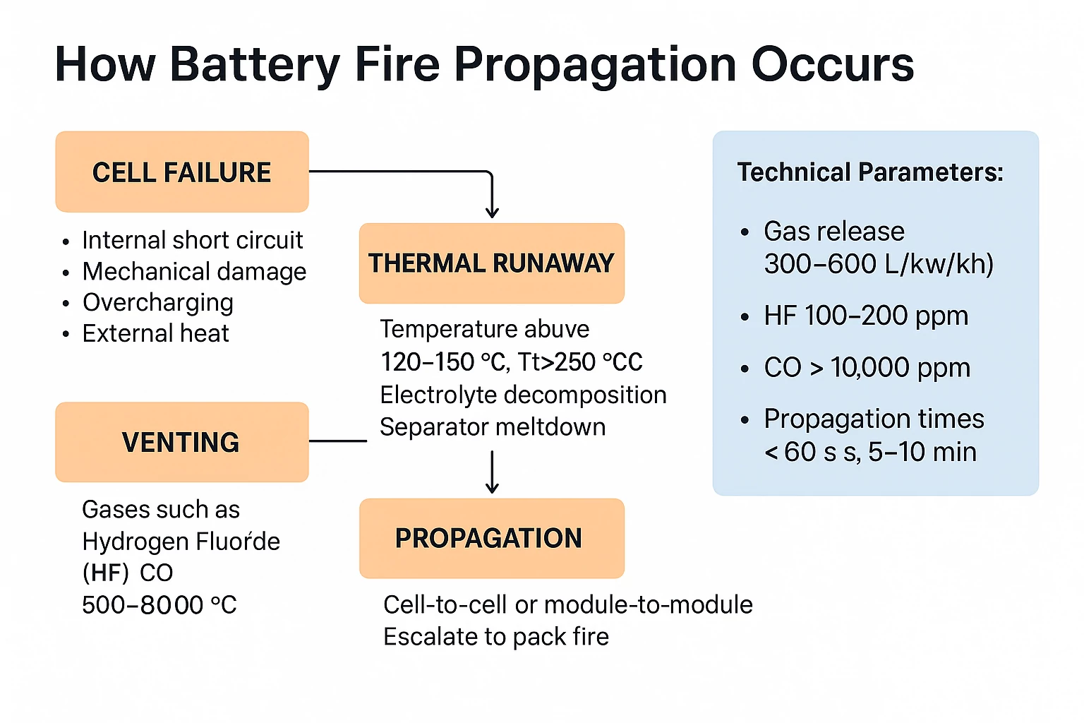 How Battery Fire Propagation Occurs